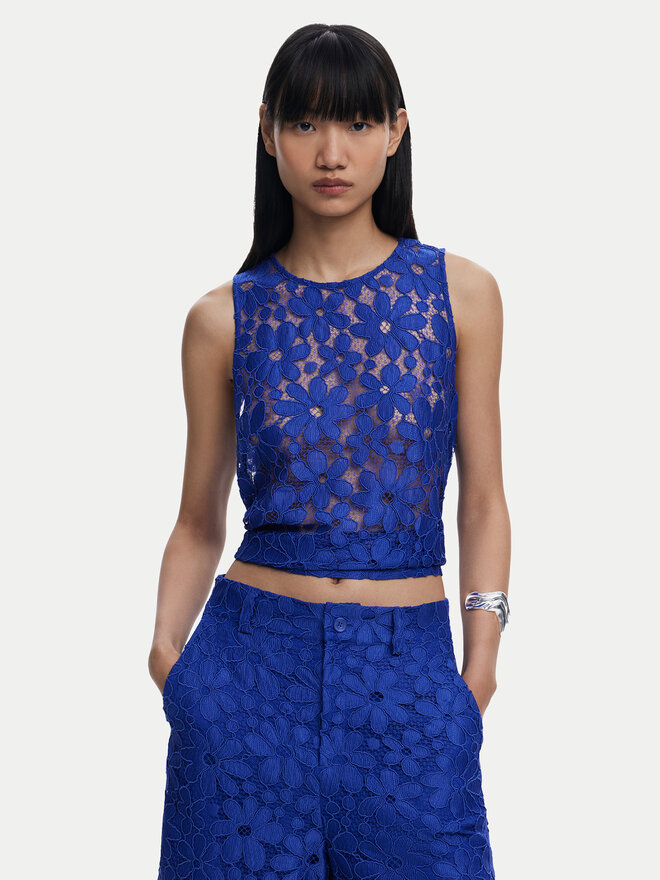 Desigual Desigual Top Tanatos 25SWBW25 Azul Slim Fit