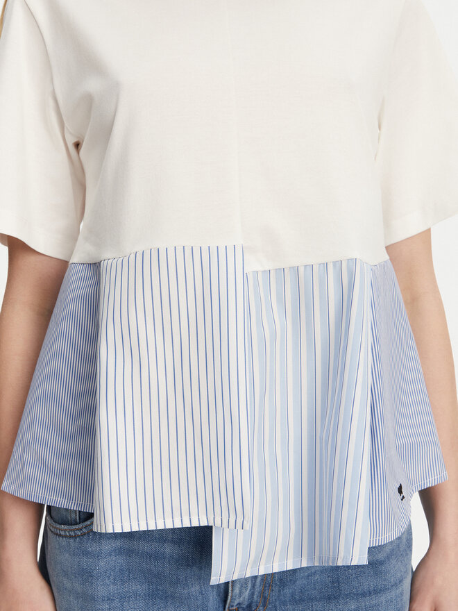 Weekend Max Mara Weekend Max Mara Marškinėliai Bird 2515941102 Balta Relaxed Fit