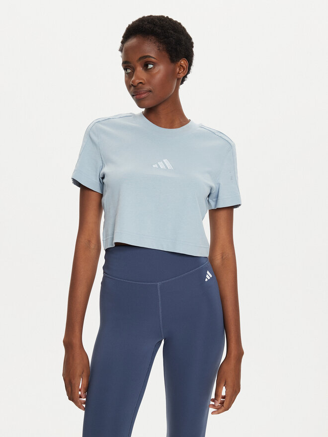 adidas adidas Футболка ALL SZN 3-Stripes IY6846 Голубий Slim Fit