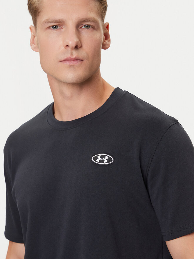 Under Armour Under Armour Футболка Ua Hw Lc Patch Ss 1382902-001 Чорний Loose Fit