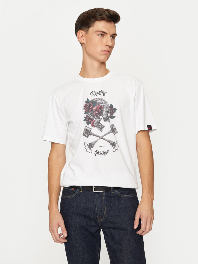 REPLAY REPLAY Camiseta M6954 .000.23740P Blanco Regular Fit
