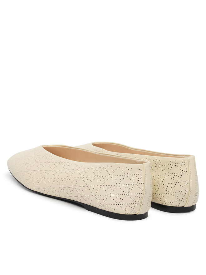 Calvin Klein Ballerinas Calvin Klein Square Ballerina Aop Lth HW0HW02936 Beige