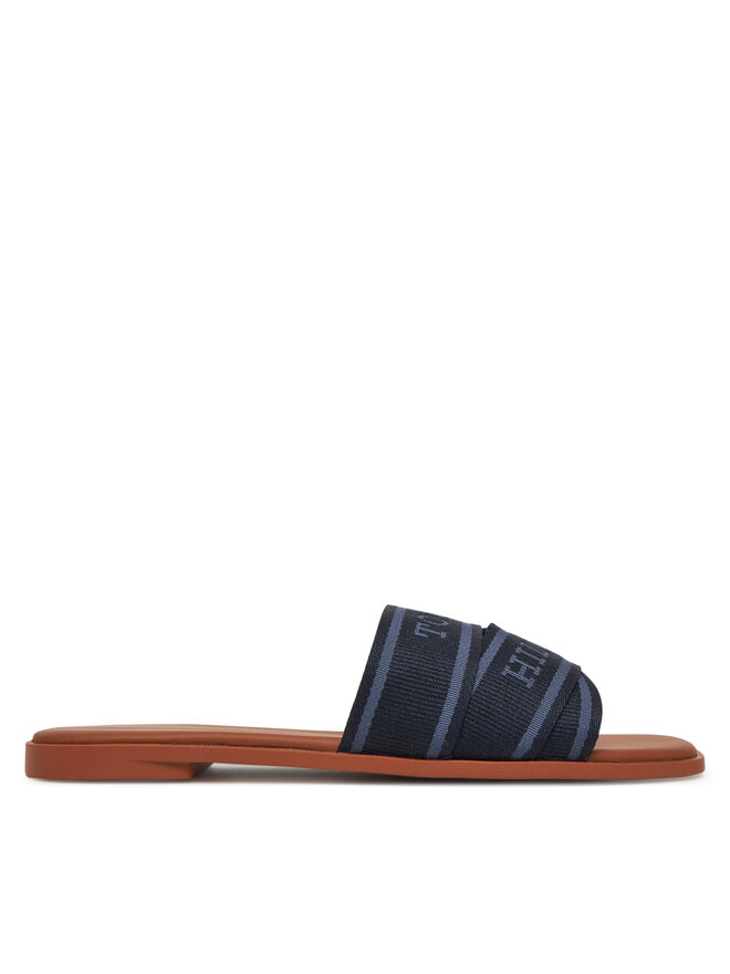 Tommy Hilfiger Šľapky Tommy Hilfiger Webbing Mule FW0FW08421 Tmavomodrá