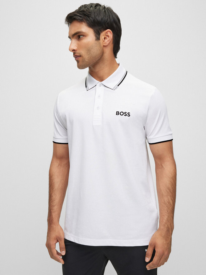 BOSS Boss Polo marškinėliai Paddy Pro 50469102 Balta Regular Fit
