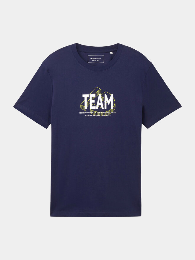 Tom Tailor Denim Tom Tailor Denim T-Shirt 1040838 Dunkelblau Regular Fit