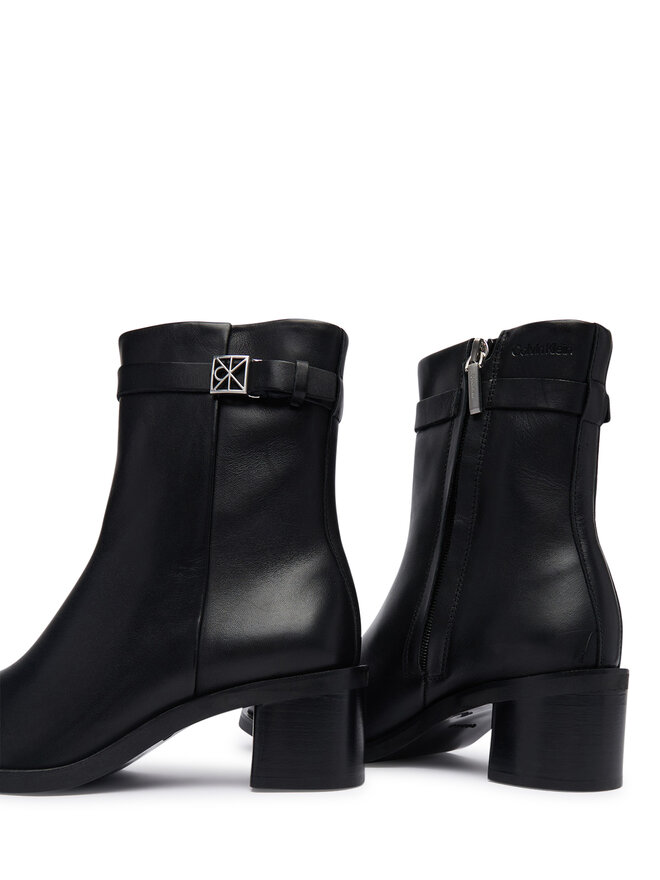 Calvin Klein Stiefeletten Calvin Klein Block Heel Ank Boot Lth Hdw HW0HW03171 Schwarz