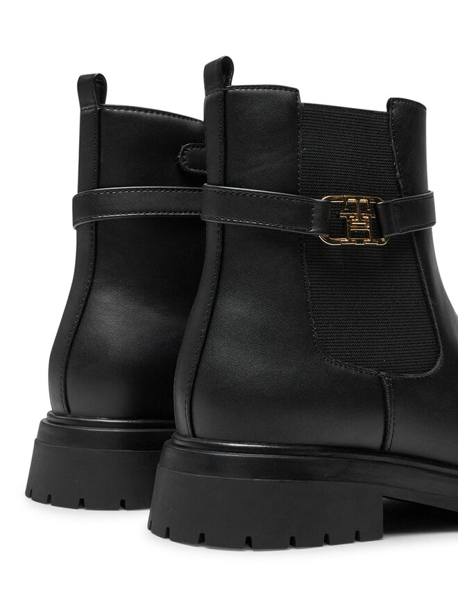 Tommy Hilfiger Polokozačky Tommy Hilfiger Chelsea Boot T3A5-33572-1351 S Černá