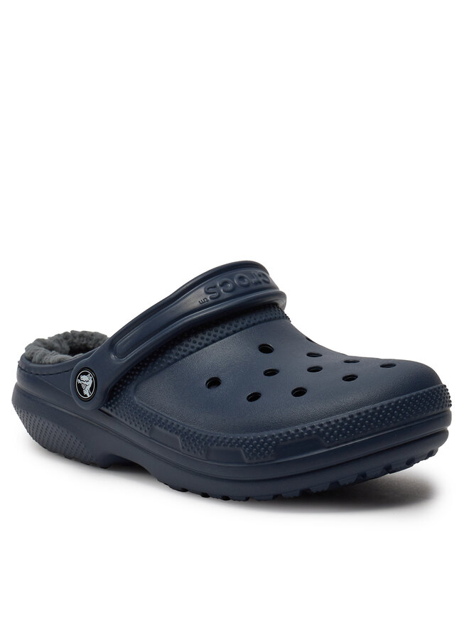 Crocs Şlapi Crocs Classic Lined Clog 203591 Bleumarin