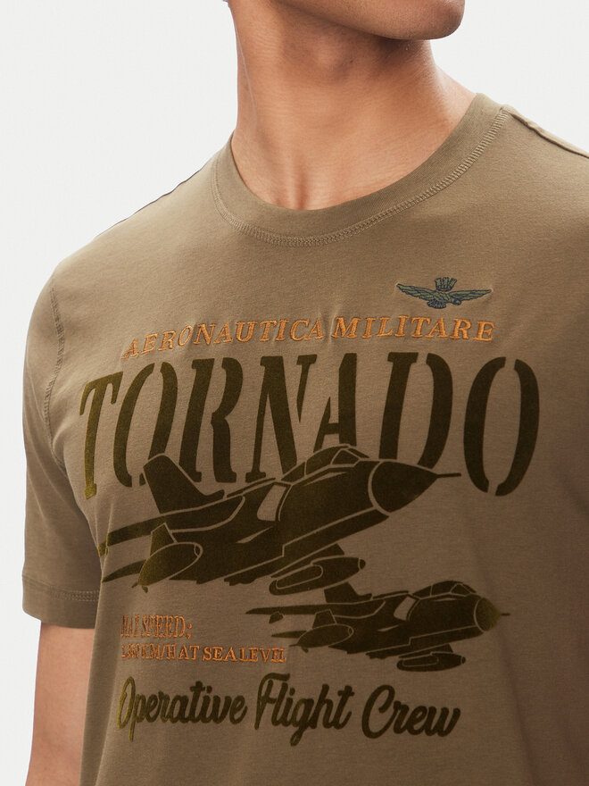 Aeronautica Militare Aeronautica Militare Camiseta 251TS2405J641 Caqui Regular Fit