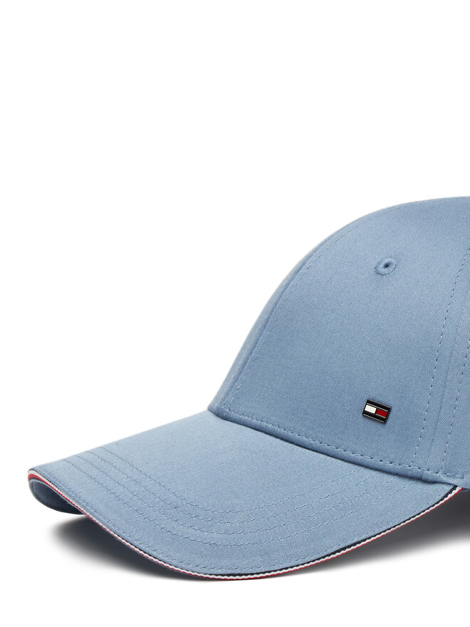 Tommy Hilfiger Cepure ar nagu Tommy Hilfiger Th Corporate Cotton 6 Panel AM0AM12035 Gaiši zils
