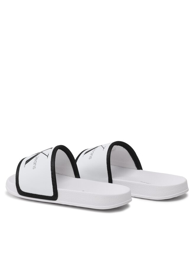 Calvin Klein Jeans Şlapi Calvin Klein Jeans Logo Pool Slide V3B0-80630-1172 M Alb