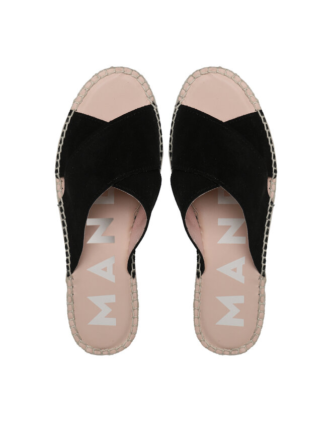 Manebi Espadrilles Manebi Double Sole X Bands Sandals K 1.0 DX Melns