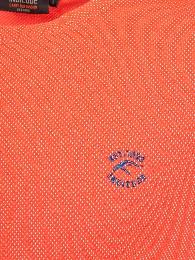 INDICODE INDICODE Majica Stamatis 41-038 Oranžna Regular Fit