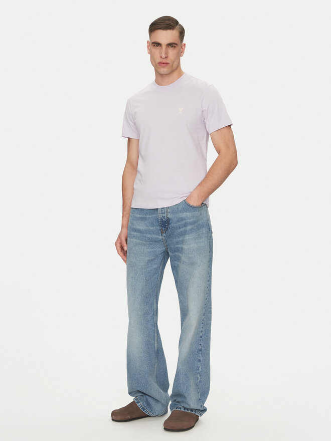 AMI PARIS AMI PARIS Camiseta HTS060.724 Violeta Regular Fit