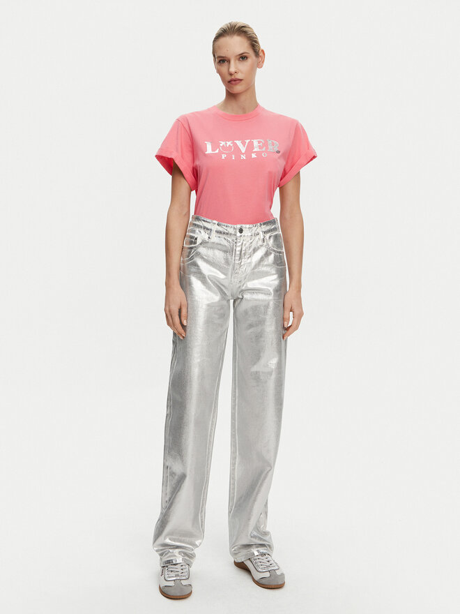 PINKO PINKO Футболка 104605 A2D1 N55 Рожевий Regular Fit