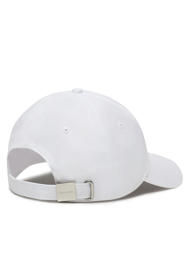 Calvin Klein Czapka z daszkiem Calvin Klein Ck Metal Cotton Cap K60K613102 Biały