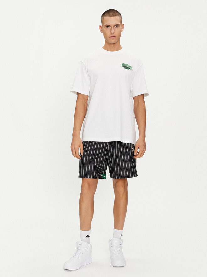 Puma Puma Marškinėliai For The Fanbase Graphic 624395 Balta Relaxed Fit