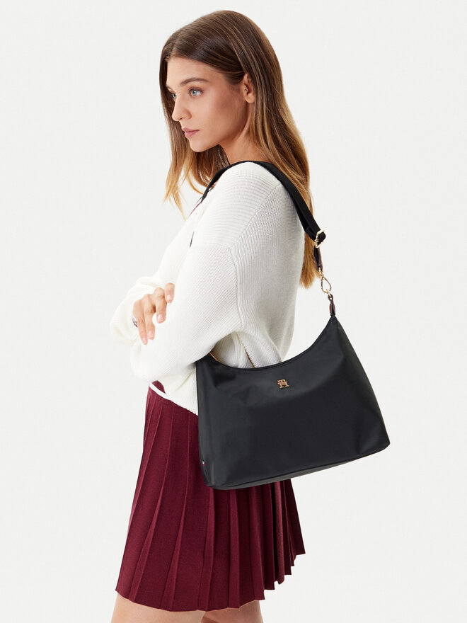 Tommy Hilfiger Bolso Tommy Hilfiger Popette Shoulder Bag AW0AW17937 Negro