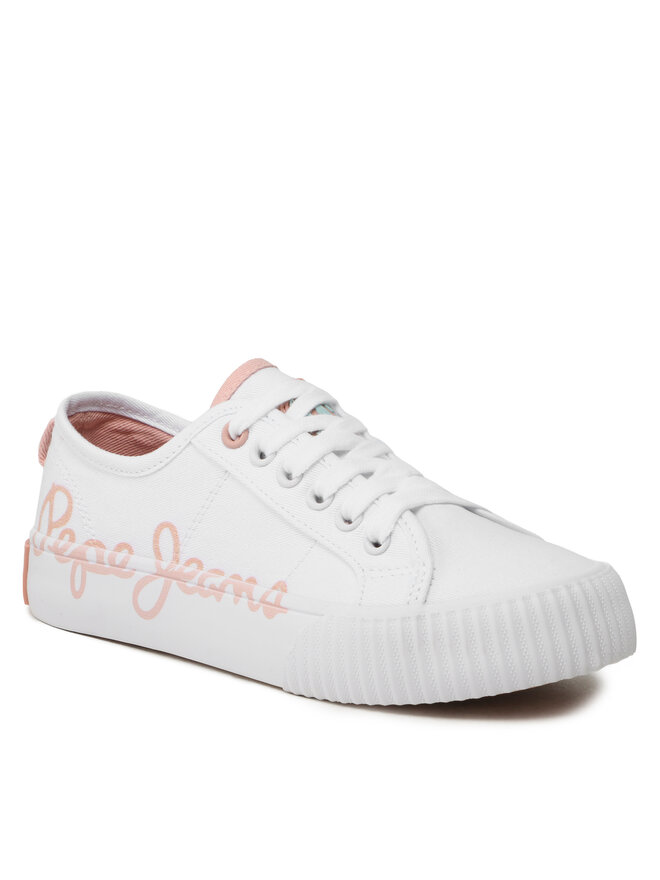 Pepe Jeans Sneakersy Pepe Jeans Ottis Log G PGS30577 Biela