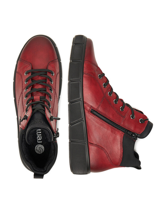 Remonte Schnürschuhe Remonte D1T76-35 Dunkelrot