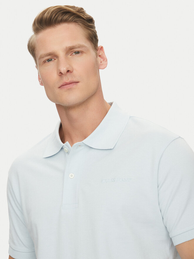 Guess Jeans Guess Jeans Polo M4BP29 KCJV1 Svijetloplava Regular Fit