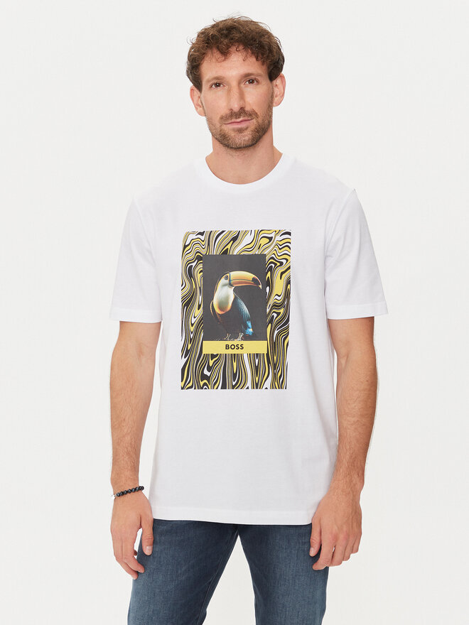 BOSS Boss T-Shirt Te_Tucan 50516012 Weiß Regular Fit