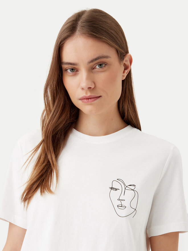 Vila Vila T-Shirt Sybilla 14103247 Weiß Regular Fit
