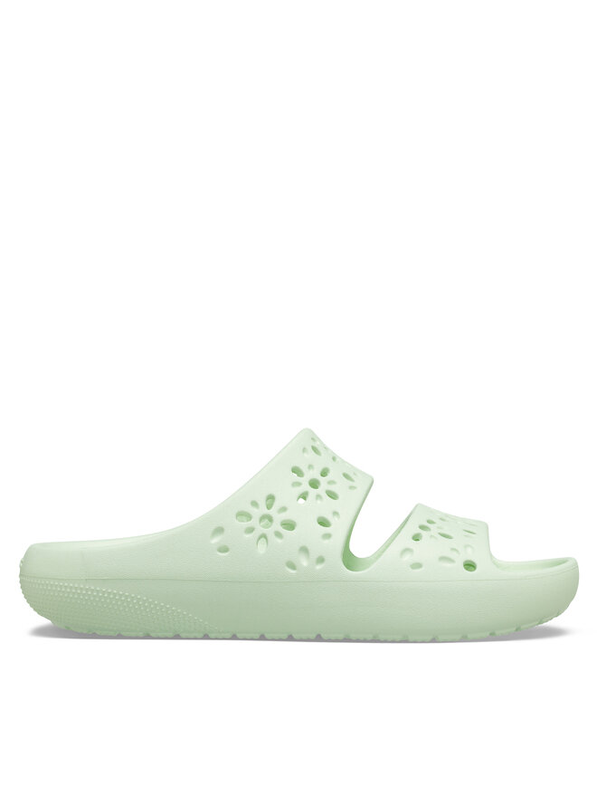 Crocs Чехли Crocs Classic Floral Cutout Sandal 210966 Зелен