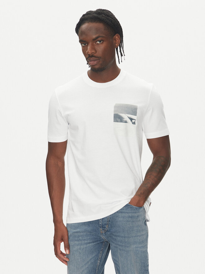 BOSS BOSS Футболка Te_Container 50546920 Білий Regular Fit