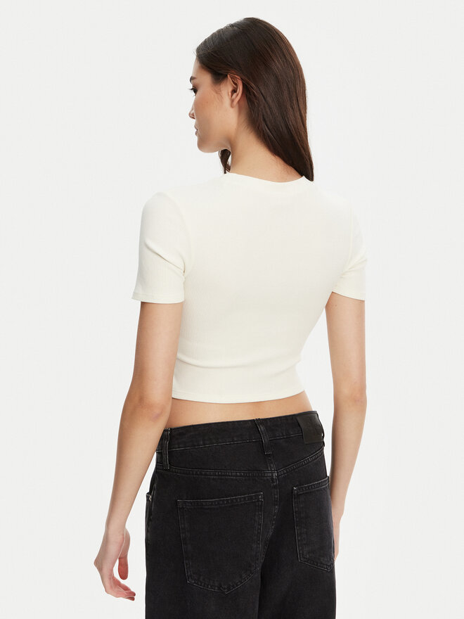 Guess Guess Marškinėliai V5YP08 K8RT2 Balta Slim Fit