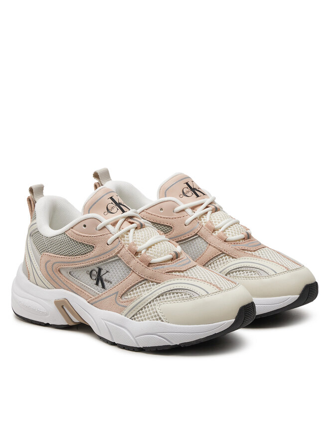 Calvin Klein Jeans Snīkeri Calvin Klein Jeans Retro Tennis Su-Mesh Wn YW0YW00891 Bēšs