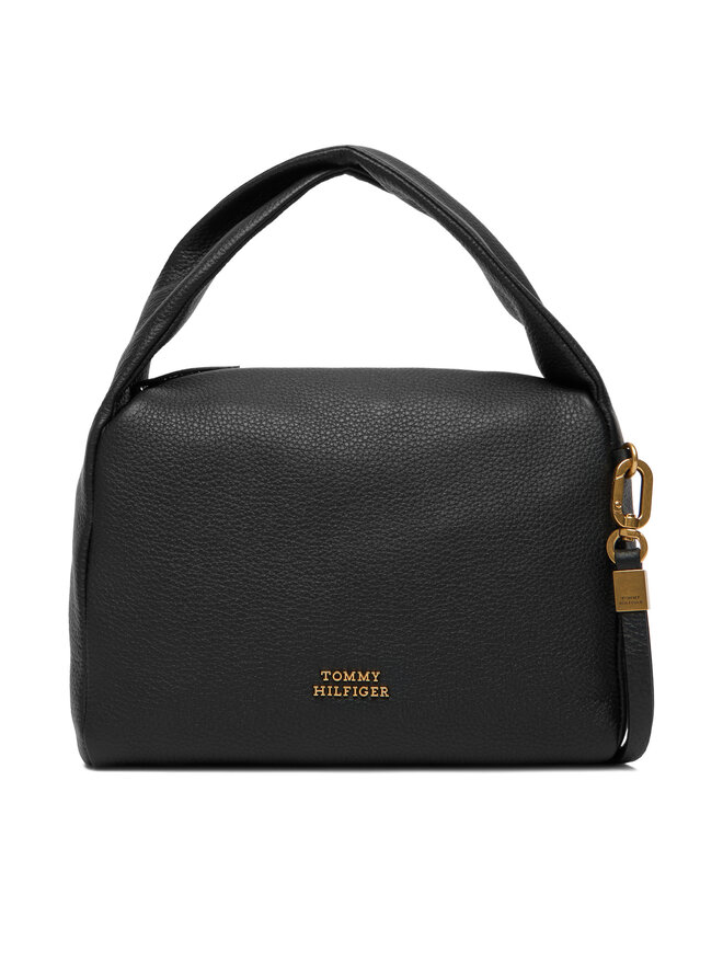 Tommy Hilfiger Handtasche Tommy Hilfiger City Leather Mini Bag AW0AW18150 Schwarz