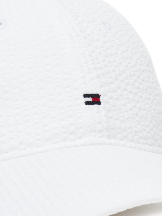 Tommy Hilfiger Καπέλο Jockey Tommy Hilfiger Flag Seersucker 6 Panel AM0AM13427 Λευκό