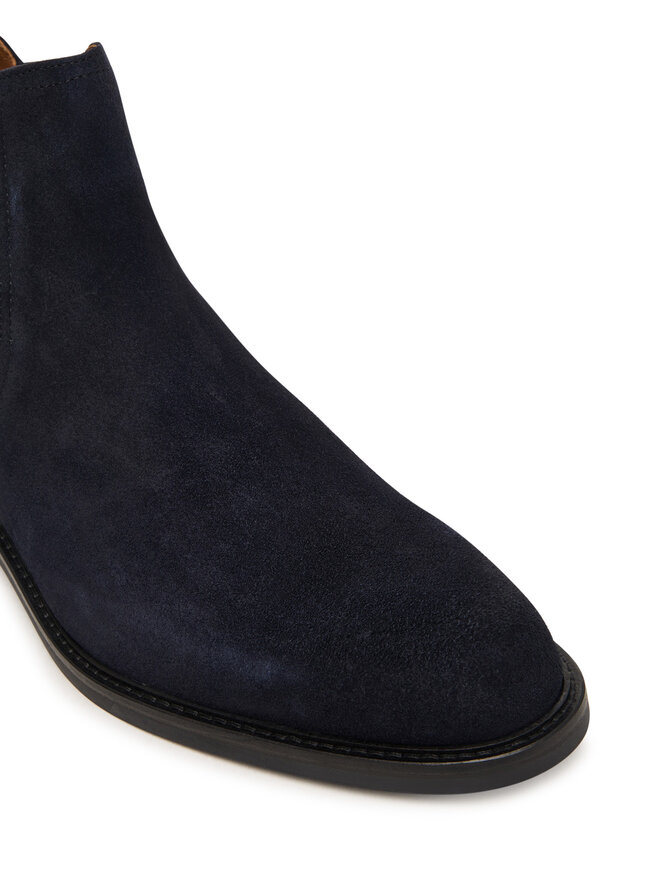 Tommy Hilfiger Klassische Stiefeletten Tommy Hilfiger Corporate Dressy Suede Chelsea FM0FM05953 Dunkelblau