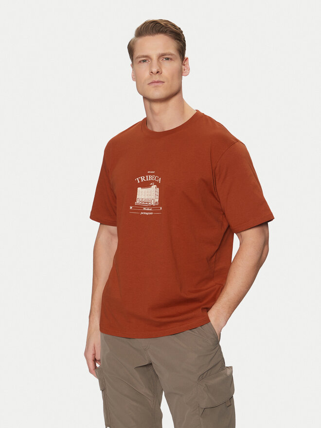 Jack&Jones Jack&Jones Camiseta Boston 12273400 Marrón Relaxed Fit