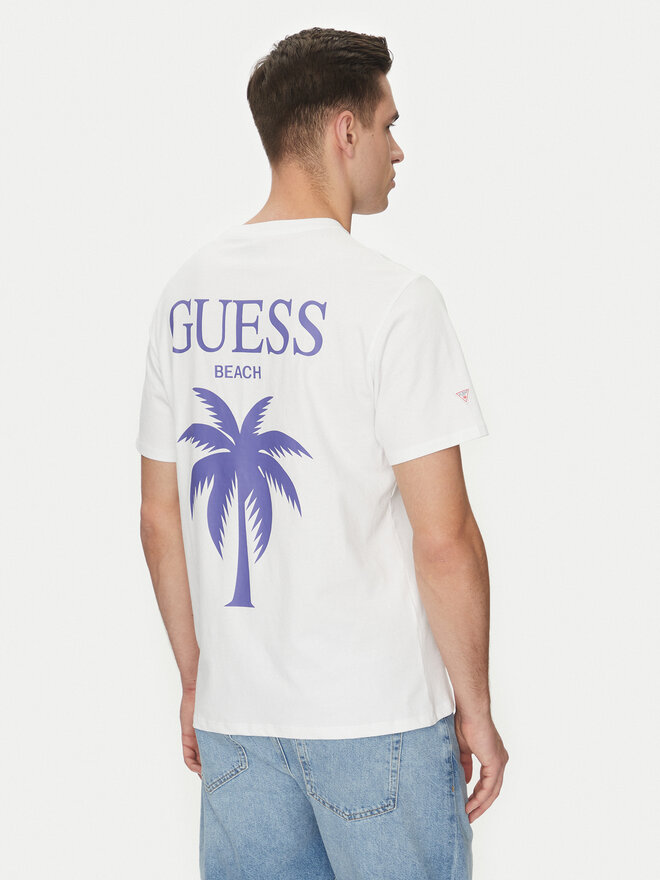 Guess Guess Majica F5GI09 KA260 Bela Regular Fit