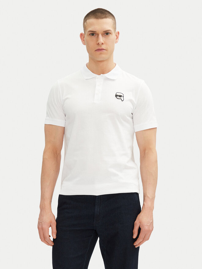 KARL LAGERFELD KARL LAGERFELD Polo 745710 500224 Λευκό Regular Fit