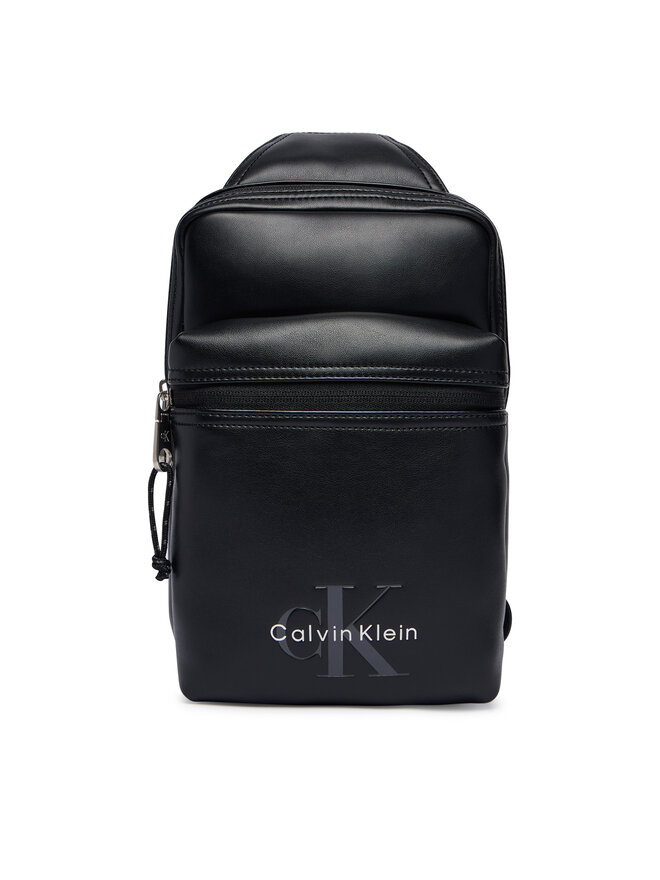 Calvin Klein Umhängetasche Calvin Klein Bold Logo Webbing Sling LV04D3449G Schwarz