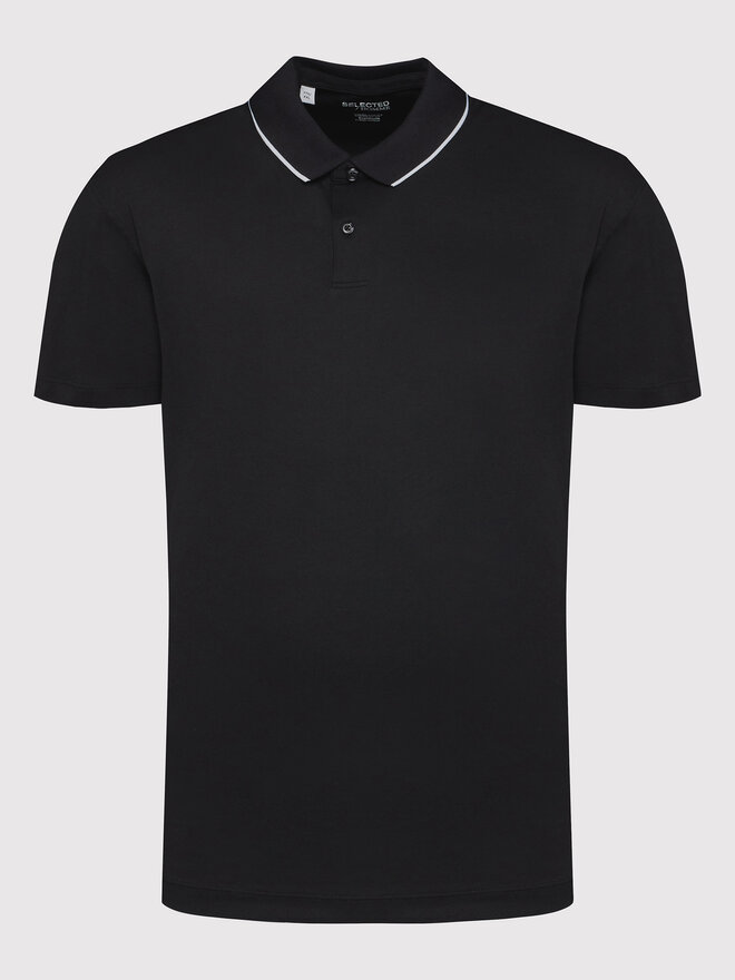 Selected Homme Selected Homme Polo Leroy 16082844 Μαύρο Regular Fit