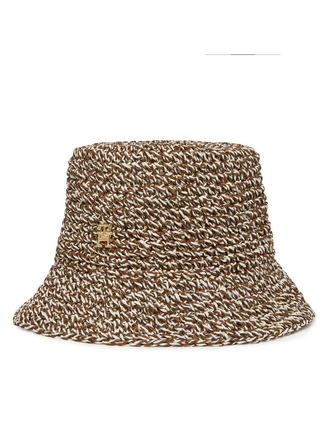 Tommy Hilfiger Kapelusz Tommy Hilfiger Premium Beach Bucket AW0AW17136 Beżowy