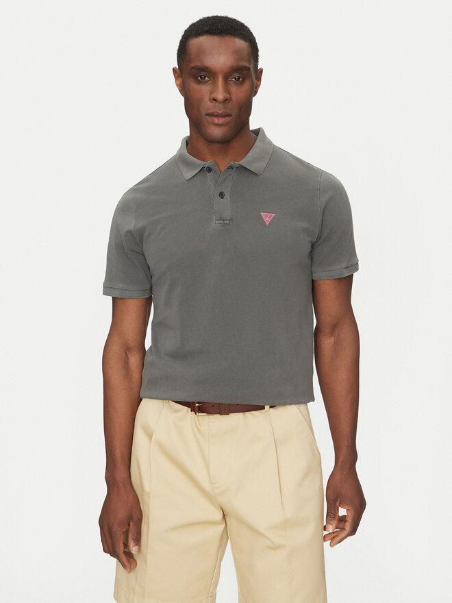 Guess Guess Polo marškinėliai F5GP00 K9WF1 Juoda Regular Fit