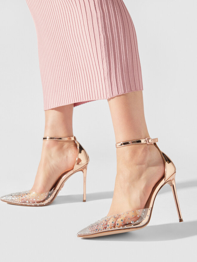 Steve Madden Szpilki Steve Madden Ravaged Sandal SM11002564 SM11002564-686 Różowy