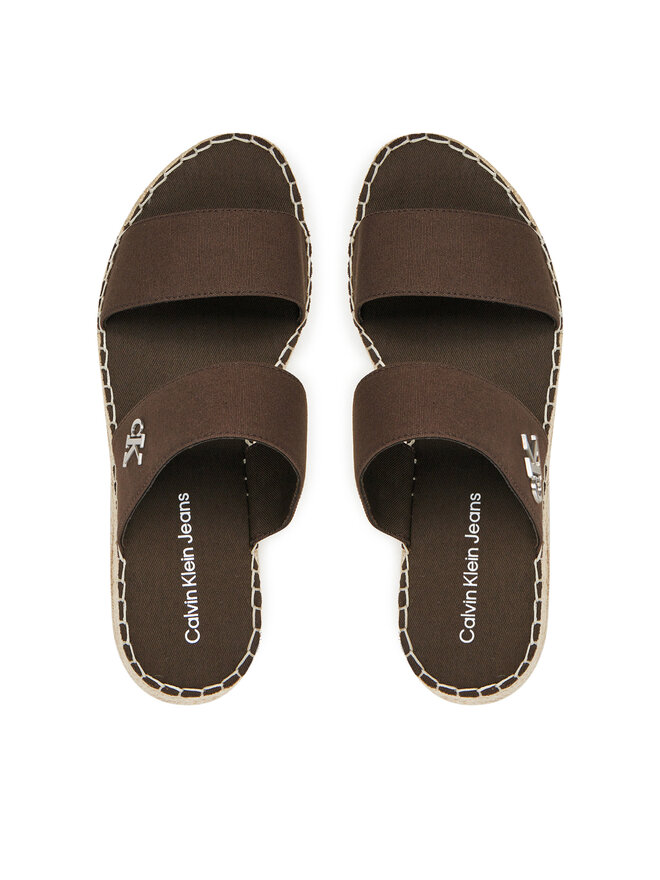 Calvin Klein Jeans Εσπαντρίγιες Calvin Klein Jeans Sporty Rope Mg Lth Webbing YW0YW01704 Καφέ