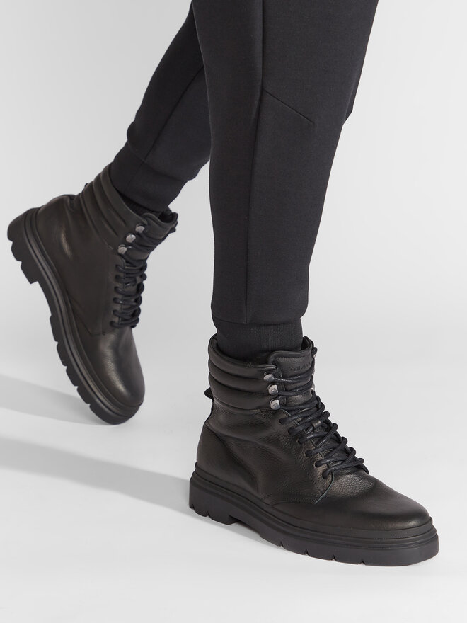 Calvin Klein Ορειβατικά παπούτσια Calvin Klein Combat Boot Pb Lh HM0HM00667 Μαύρο