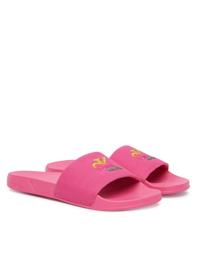 Calvin Klein Pantoletten Calvin Klein Essential Slide Pride Cv Wn HW0HW03297 Rosa