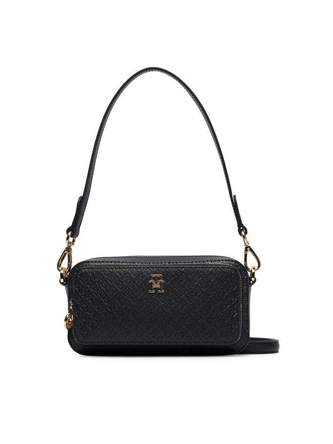 Tommy Hilfiger Handtasche Tommy Hilfiger Th Daily Camera Bag Mono AW0AW18414 Schwarz