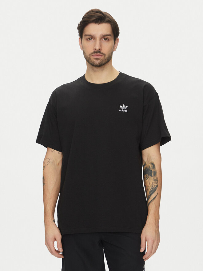 adidas adidas Marškinėliai Trefoil Essentials JD0349 Juoda Oversize