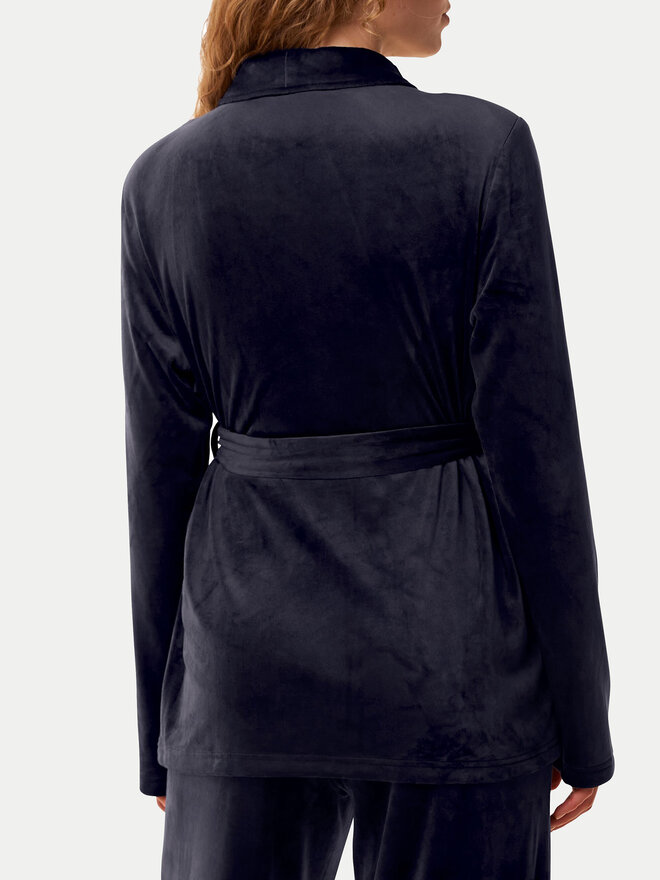 Triumph Triumph Bademantel Sensual Velour 10221171 Dunkelblau