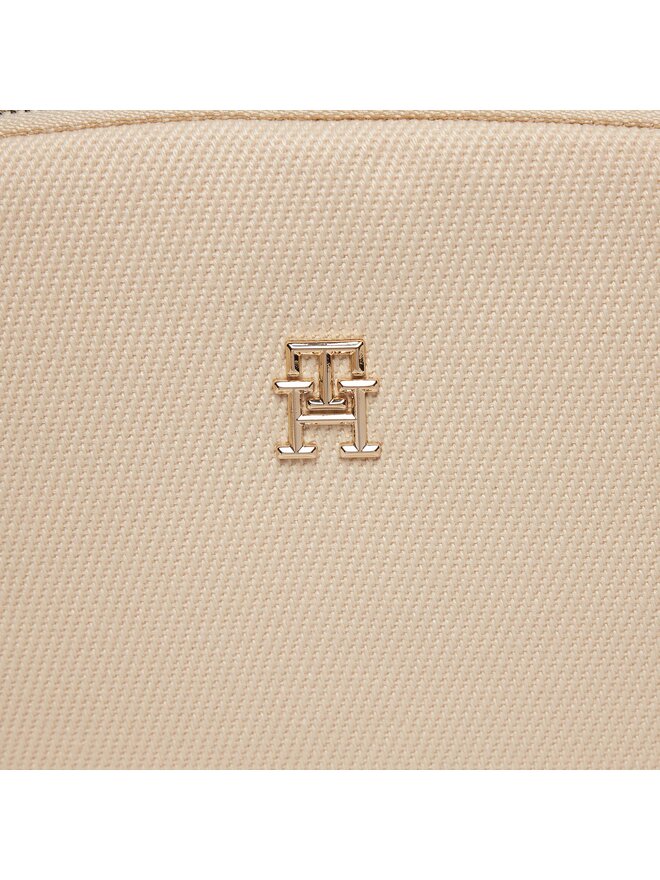 Tommy Hilfiger Handtasche Tommy Hilfiger Poppy Canvas Crossover AW0AW16419 Beige