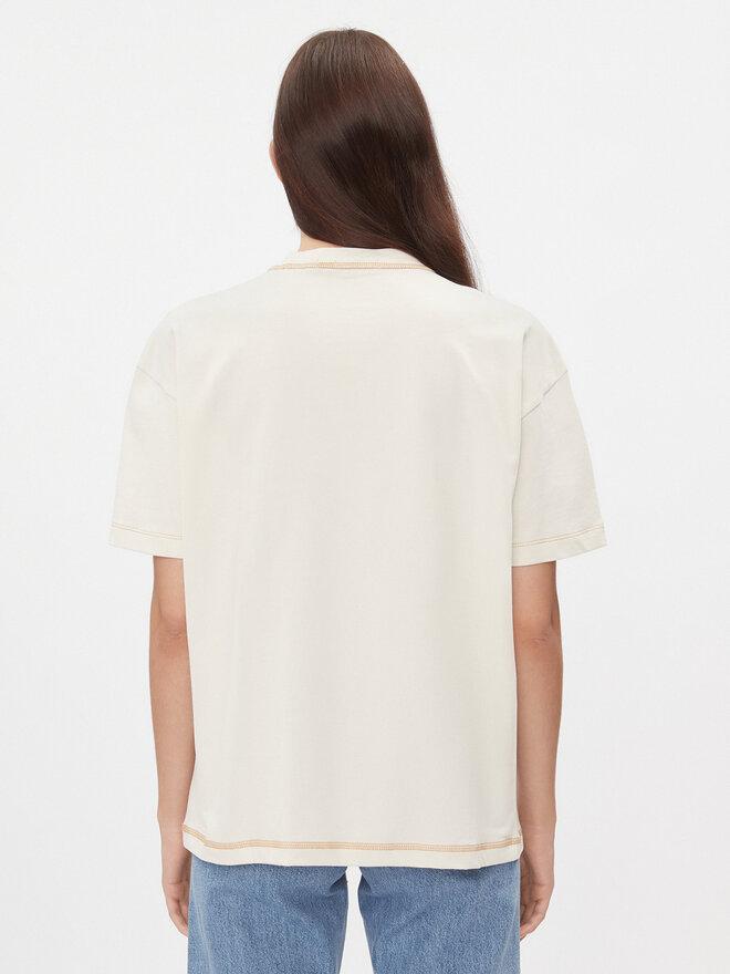 Calvin Klein Jeans Calvin Klein Jeans Camiseta Hero Monologo J20J222974 Écru Boyfriend Fit